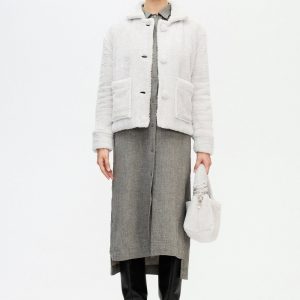 Gray Sherpa Short Jacket Grey Soft